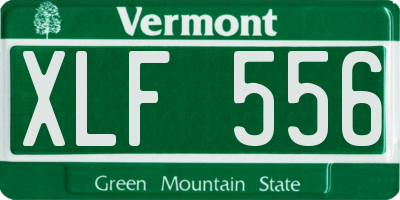 VT license plate XLF556