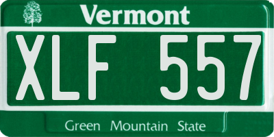 VT license plate XLF557