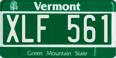 VT license plate XLF561