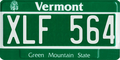 VT license plate XLF564