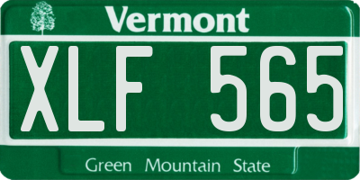 VT license plate XLF565