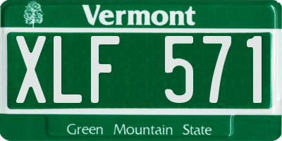 VT license plate XLF571