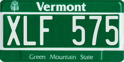 VT license plate XLF575