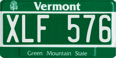 VT license plate XLF576