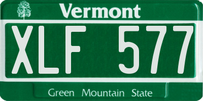 VT license plate XLF577