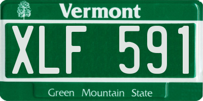 VT license plate XLF591