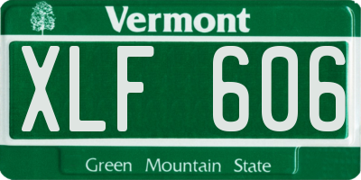VT license plate XLF606