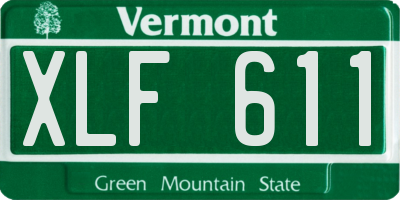 VT license plate XLF611