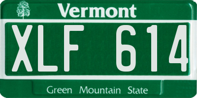 VT license plate XLF614