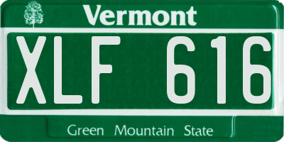 VT license plate XLF616