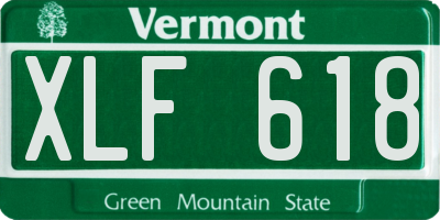 VT license plate XLF618