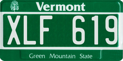 VT license plate XLF619