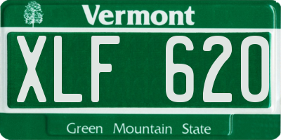 VT license plate XLF620