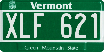 VT license plate XLF621