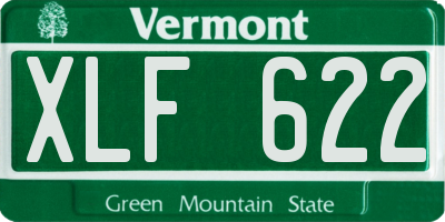 VT license plate XLF622