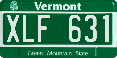 VT license plate XLF631