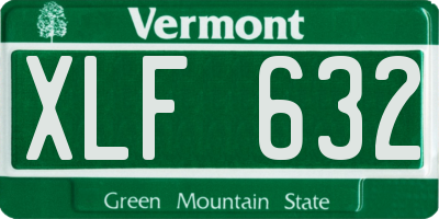 VT license plate XLF632