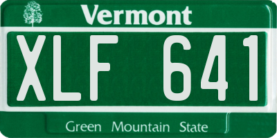 VT license plate XLF641
