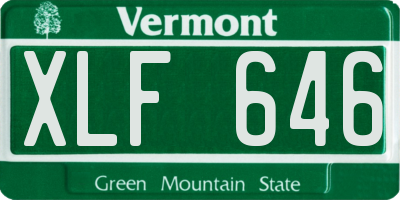 VT license plate XLF646