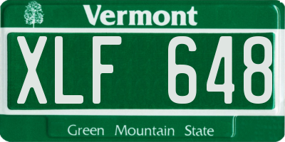 VT license plate XLF648