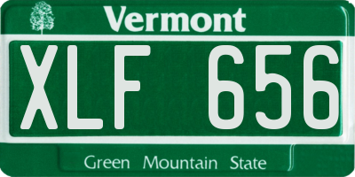 VT license plate XLF656