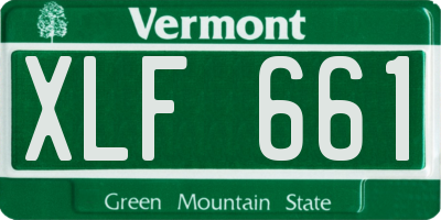 VT license plate XLF661