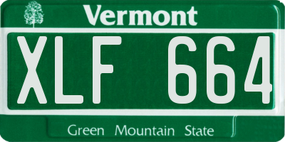 VT license plate XLF664