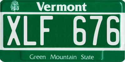 VT license plate XLF676