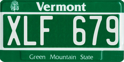 VT license plate XLF679