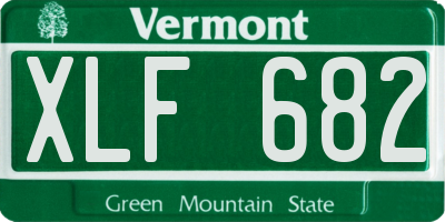 VT license plate XLF682