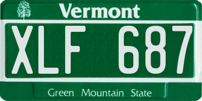 VT license plate XLF687