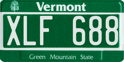 VT license plate XLF688