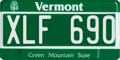 VT license plate XLF690