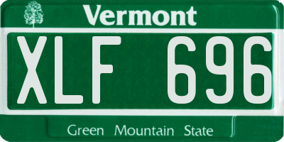 VT license plate XLF696