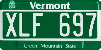 VT license plate XLF697