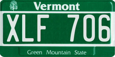 VT license plate XLF706