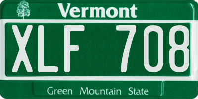 VT license plate XLF708