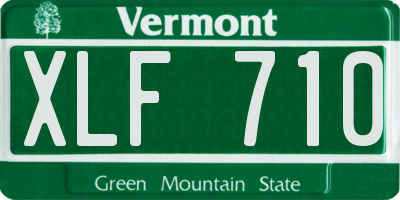VT license plate XLF710