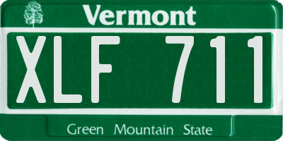 VT license plate XLF711