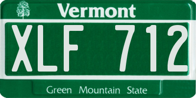 VT license plate XLF712