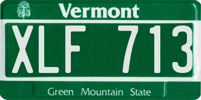 VT license plate XLF713