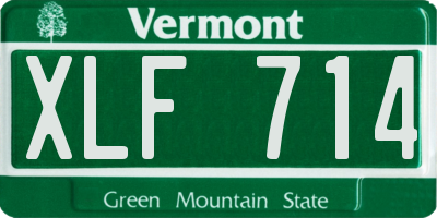 VT license plate XLF714