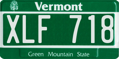 VT license plate XLF718