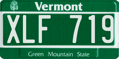 VT license plate XLF719
