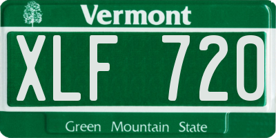 VT license plate XLF720