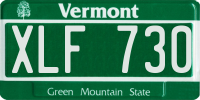 VT license plate XLF730