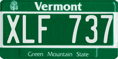 VT license plate XLF737