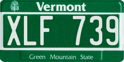 VT license plate XLF739