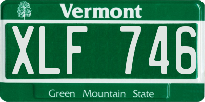 VT license plate XLF746