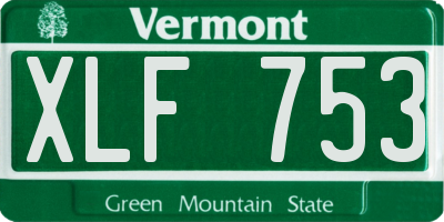 VT license plate XLF753